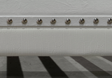 Luxor White Velvet Upholstered Tufted Platform Queen Bed