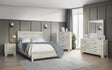 Front view of Kiara Beige Panel Bedroom Set bed