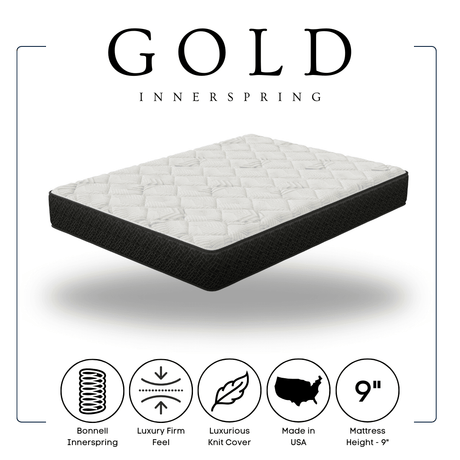 Close-up of luxury firm full mattress coil and memory foam layers