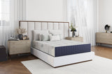 Cloudair White Blue Hybrid Plush King Mattress close-up with quilted surface