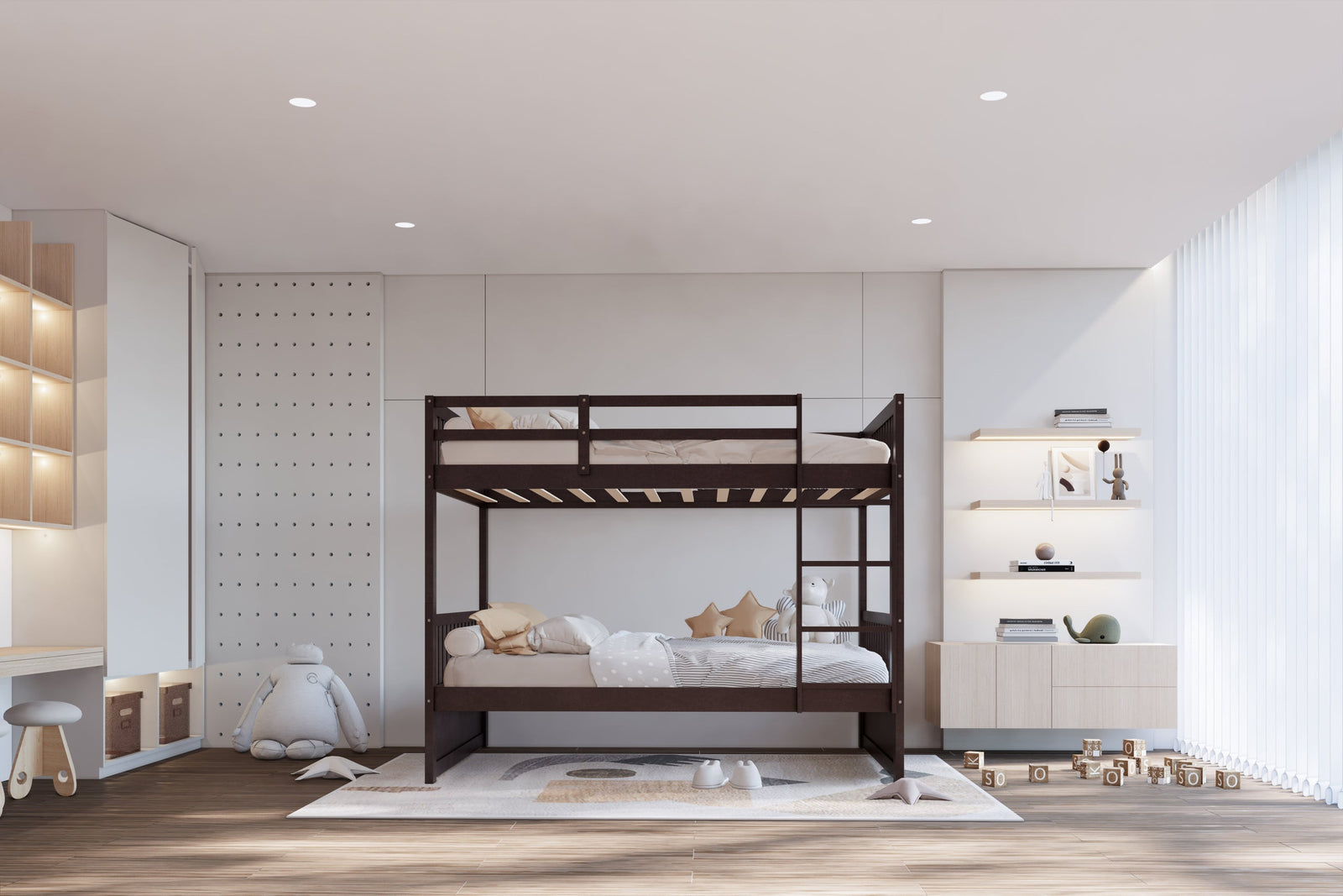 Espresso Twin Over Twin Bunk Beds