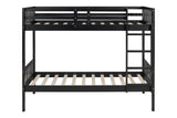 Black twin over twin bunk bed ladder and frame