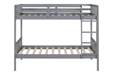 Gray Twin Over Twin Bunk Beds