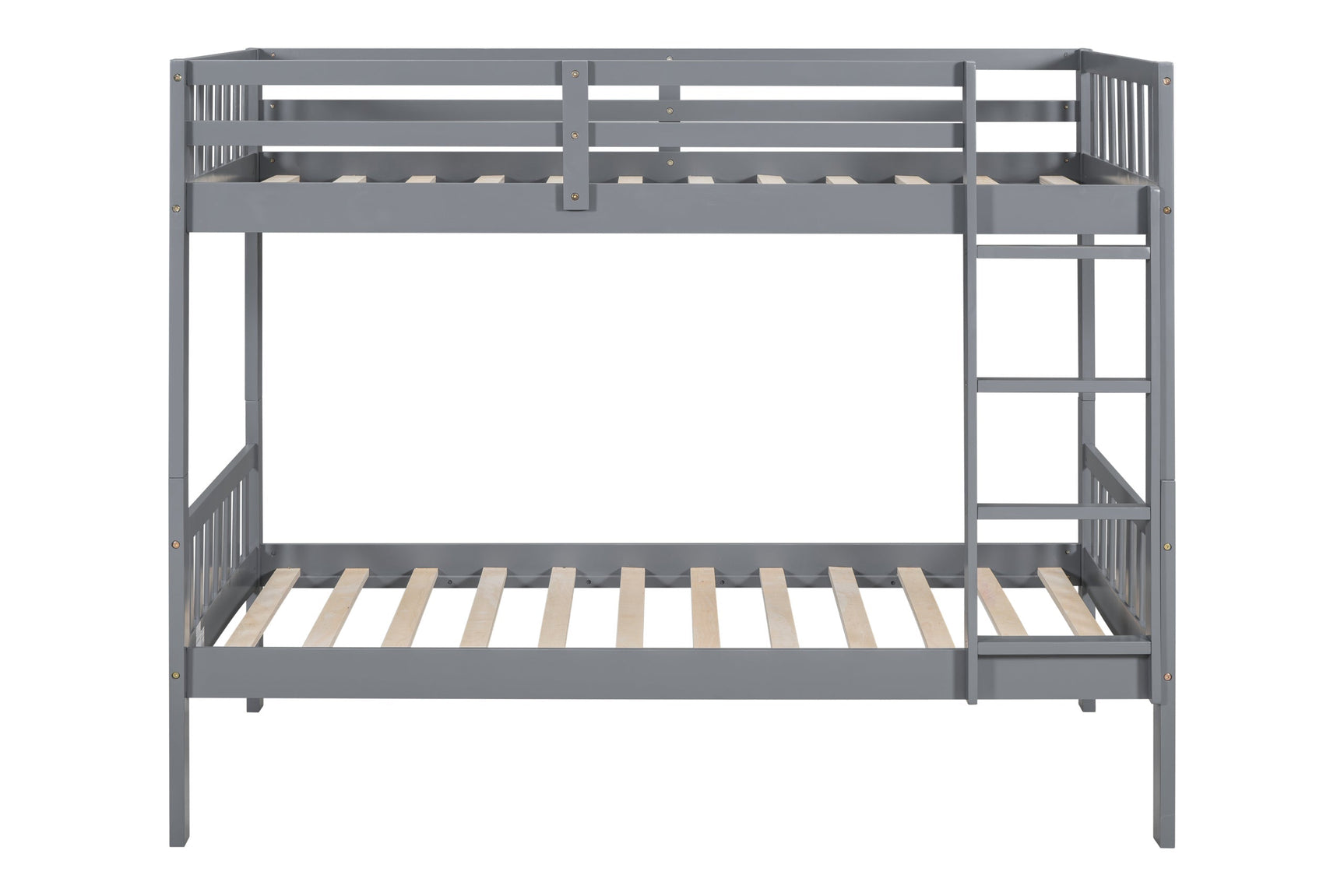 Gray Twin Over Twin Bunk Beds