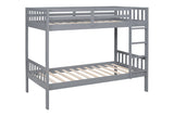 Gray Twin Over Twin Bunk Beds