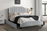 Side view showing drawer storage of queen bed