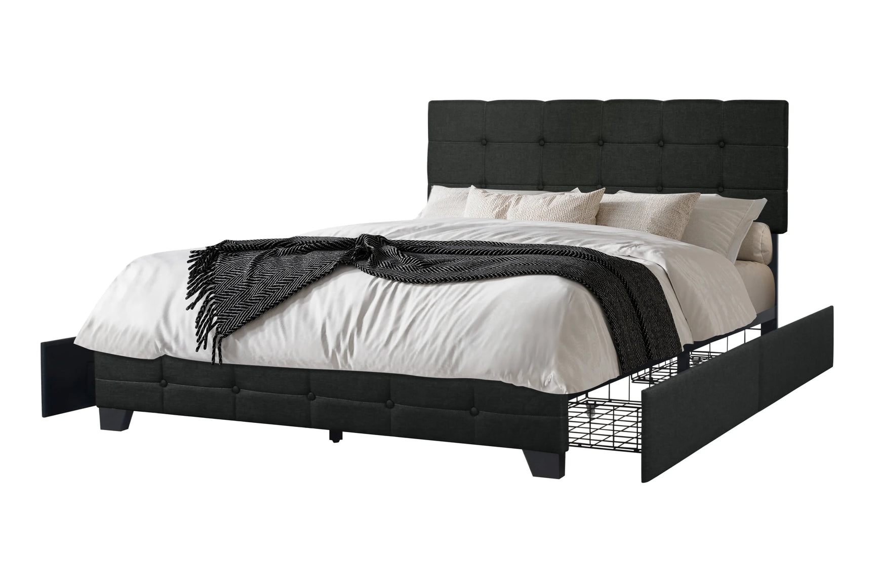 Hectic Black Platform Queen Bed