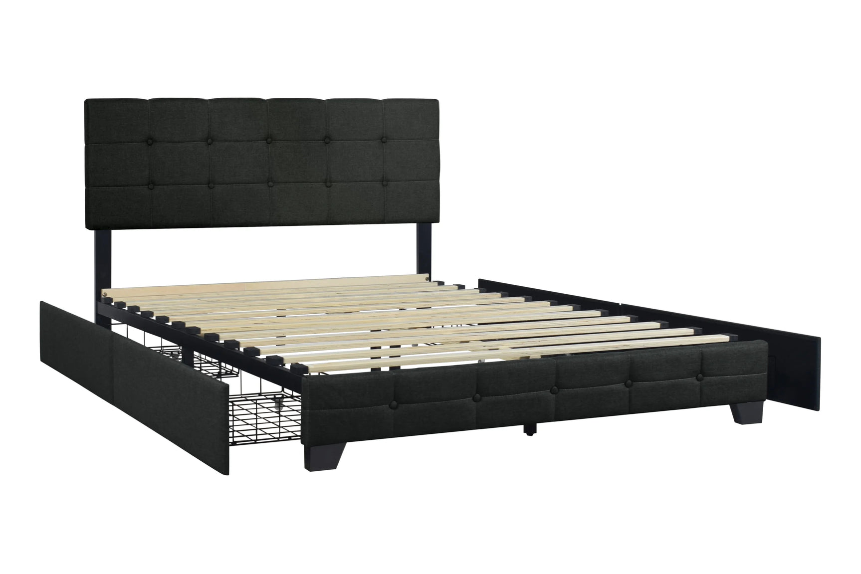 Hectic Black Platform Queen Bed
