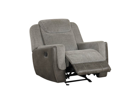 Lisa Gray reclining loveseat side view