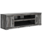 Side angle of W221-868 73-inch gray TV stand