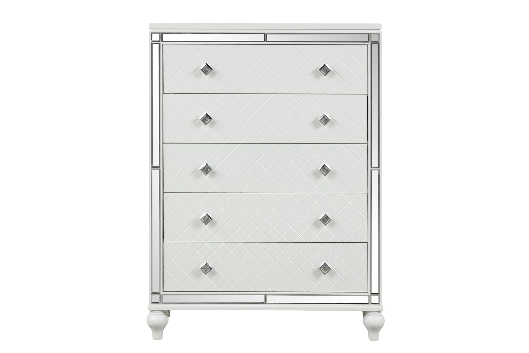 Stars White dresser drawer hardware detail