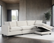 Cloud White Boucle Modular Sectional Sofa front view
