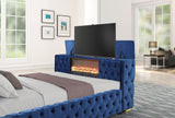 Bluetooth speaker panel in the footboard of Future bed