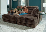 Comfrey Chocolate Double Chaise sofa, main front view