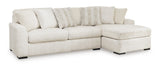 Ashley 619-04 Sectional sofa close-up detail of ivory upholstery