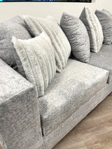 Main seating area of Kaf Gray sectional sofa