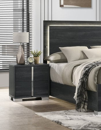 Hiena Black Bedroom Set overview