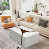Ariana white coffee table side view
