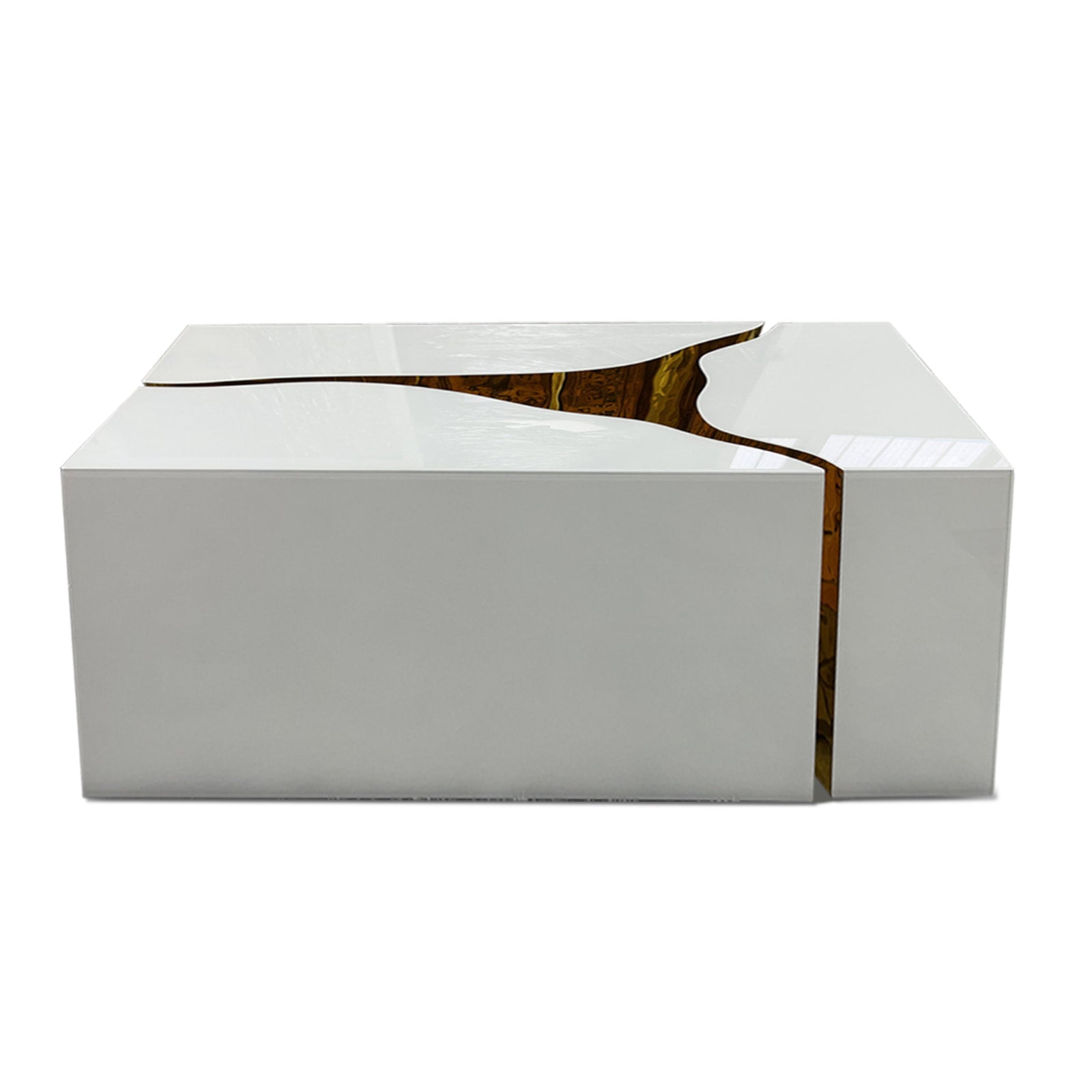 Ariana white coffee table top view