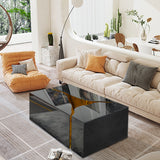 Ariana Black Coffee Table angled side view