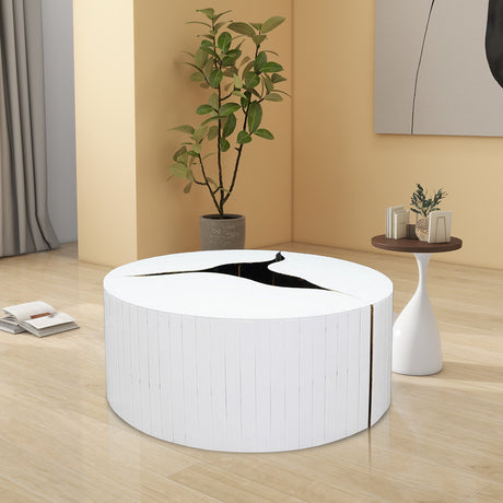 Ashton White Coffee Table top angle