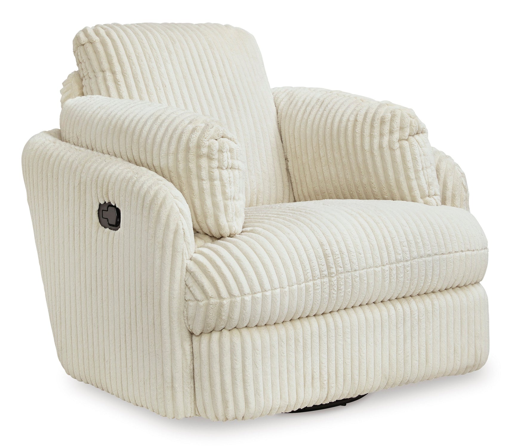 Back view of the Tie-breakers Ivory Swivel Glider Recliner