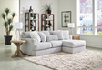 Jackson Light Gray 2-Piece Sectional sofa with chaise, front angle view