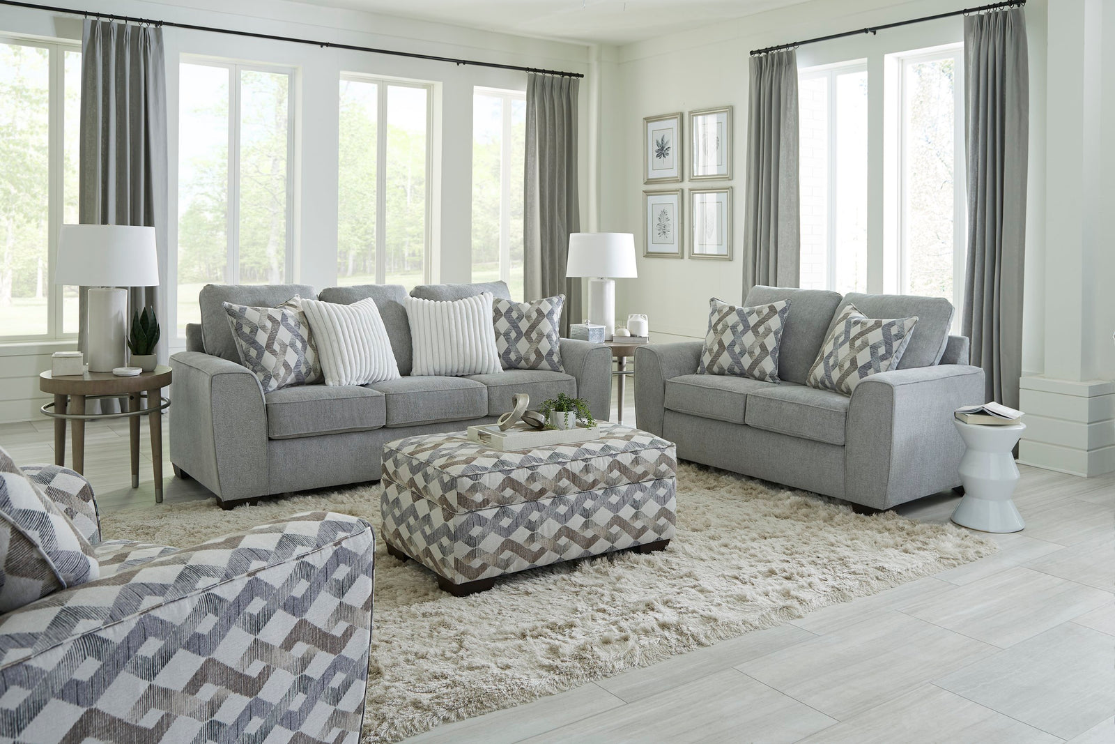 main view of Wanfi Steel Sofa & Loveseat Set furniture