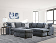 Versa Gray Sectional sectional sofa main view with left arm facing sofa and right arm facing chaise