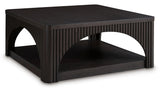 Yellink Cocktail Table side angle showing square top