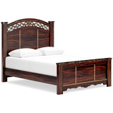 Bedroom view of B1055 Two-Tone 5-Piece Bedroom Set showing layout
