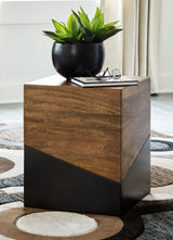 Trailbend Accent Table metal legs and top side view