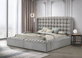 Madonna Gray Storage Upholstered King Bed