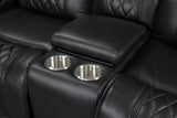 Harley Black Leather Reclining Set with power features