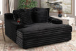 Quinn Onyx Chaise Lounge angled front view