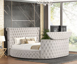 Patron bed footboard TV stand feature