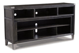 W901-68 Gray TV Stand angle view