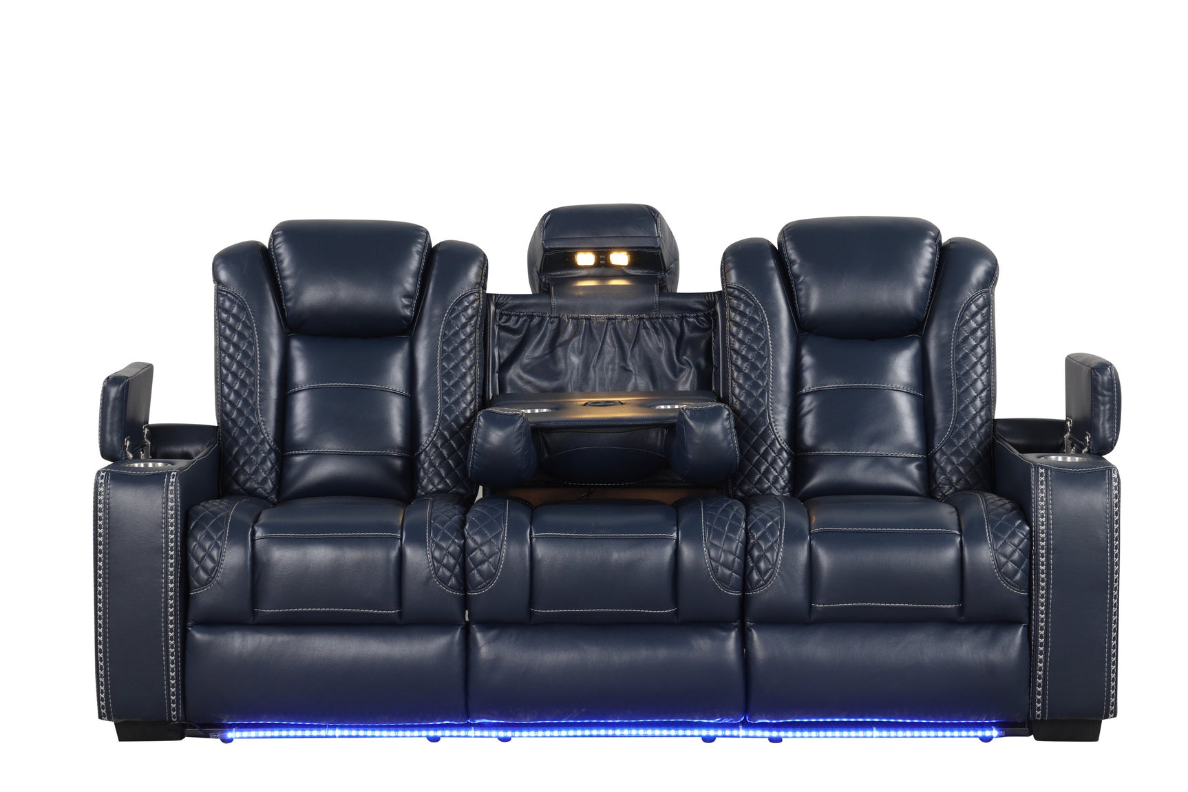 Footrest with LED lighting on Stefano40 recliner