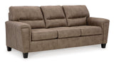 Ashley Fossil Queen Sofa Sleeper unfolded as bed