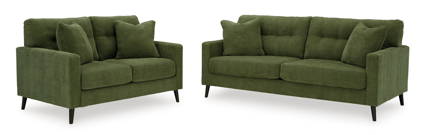 Ashley 261-07 olive sofa and loveseat set side view