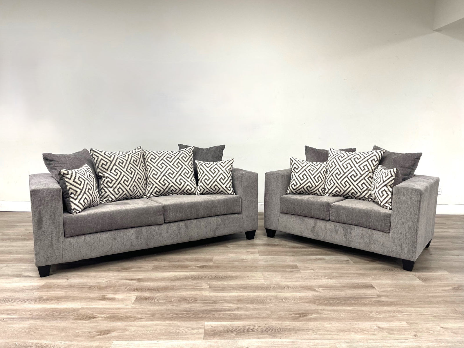 main view of Heights Smoke Sofa Loveseat Set furniture