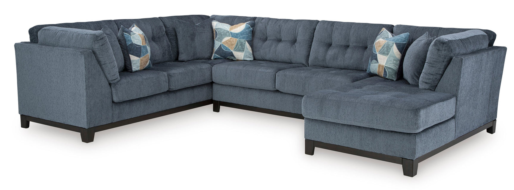asi navy sectional sofa room view