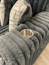 Sora Charcoal Sectional sofa side view