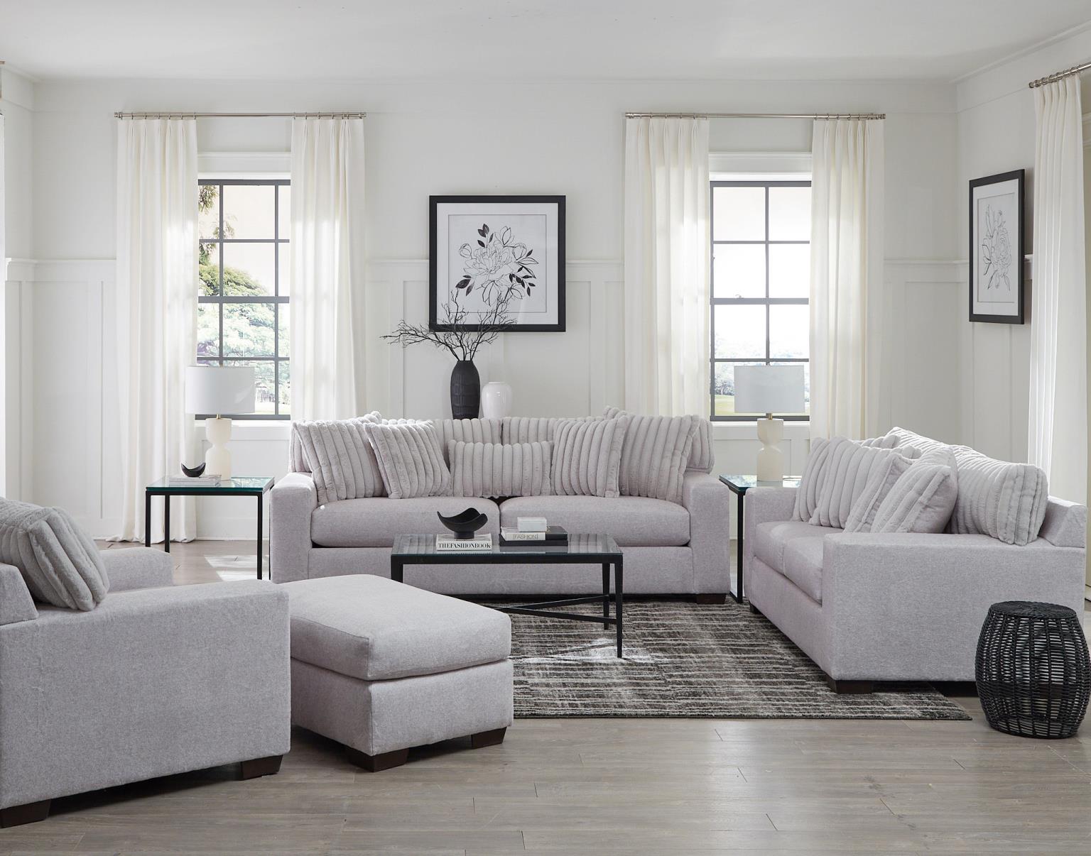 Behold Gray Sofa and Loveseat Set side angle view