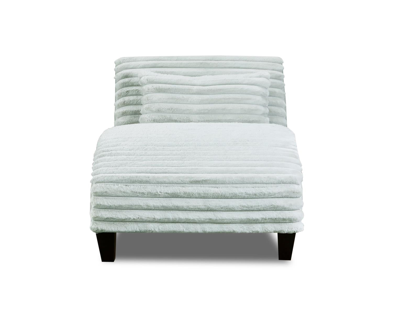 Close-up of Behold Grady Gray Upholstered Chaise upholstery texture