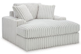 side view of Stupendous Alloy Velvet Oversized Chaise lounge
