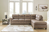 Navi Fossil Faux Leather Sectional sofa close-up detail of upholstery