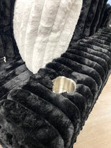 side view of Saro Black Sectional sectional sofa