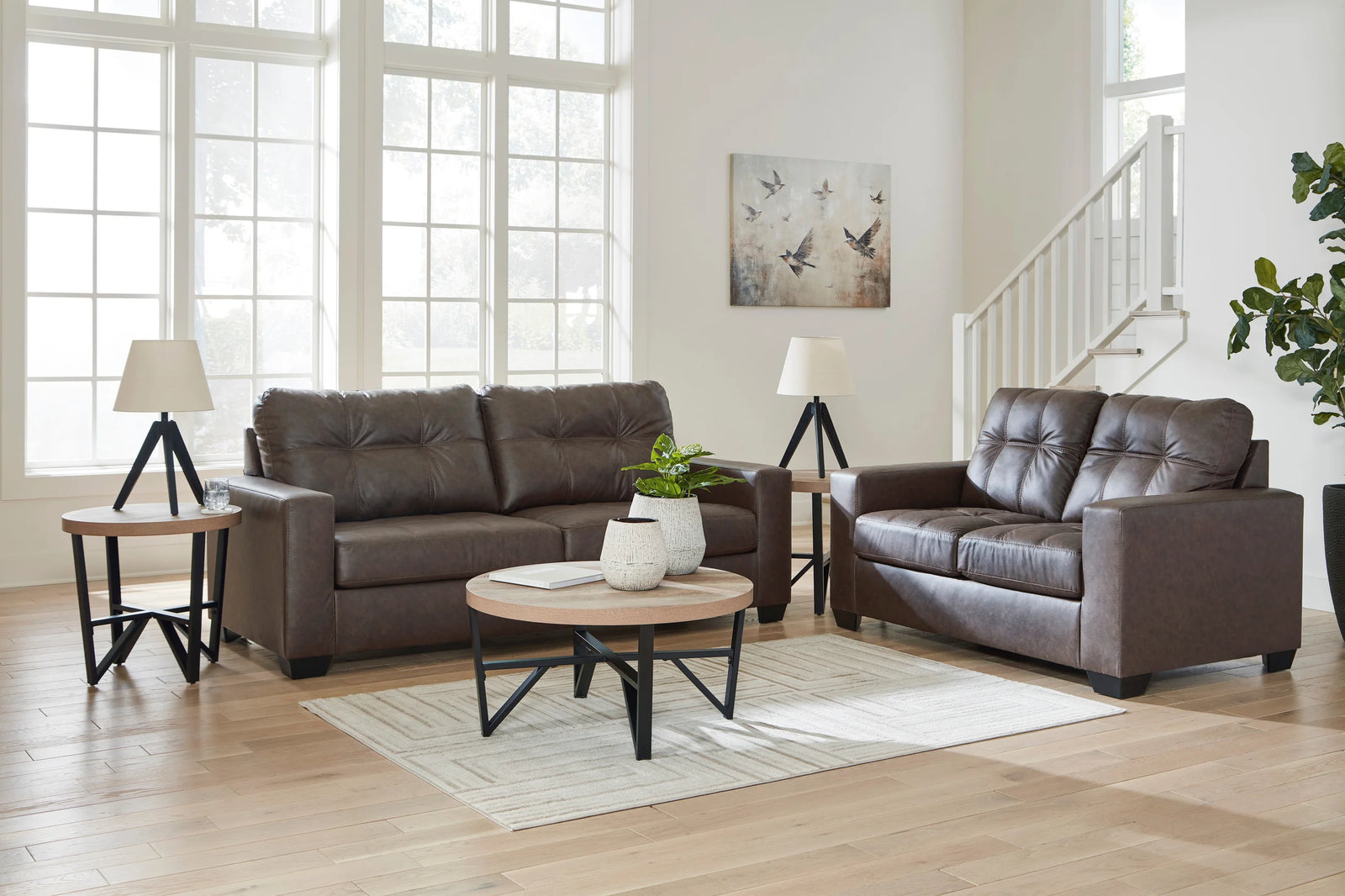 main view of Vivi Brown Sofa & Loveseat furniture