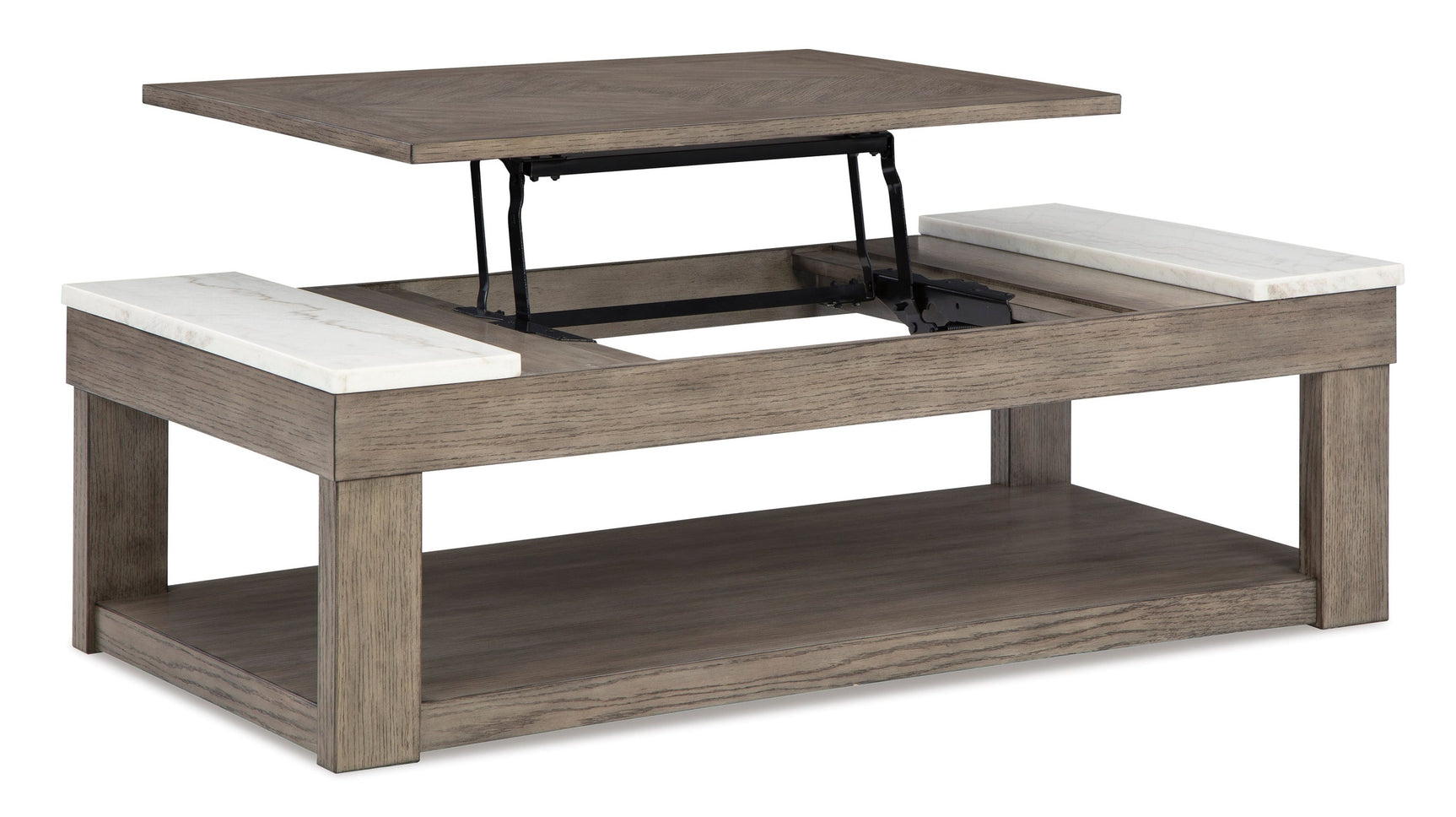 Tom Gray Brown White Lift Top Cocktail Table
